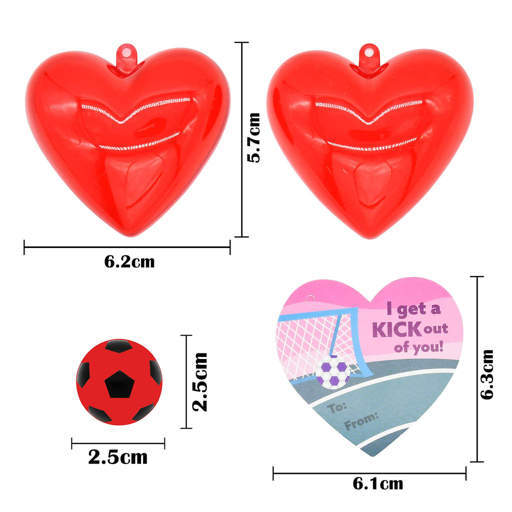 56 Pcs Valentines Day Cards Set for Kids (28 Bouncy Ball and 28 Cards),Prefilled Hearts with Sports Basketball Ball or Valentines Day Gifts for Kids Boys,Valentine Class Gifts Exchange Prizes