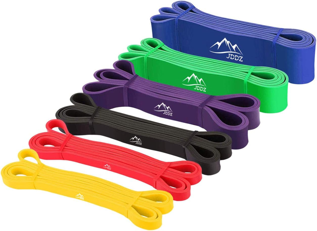 Pull up Resistance and Assist Bands, Workout Bands | Powerlifting Bands,Mobility Stretch Bands,Exercise Band for Body Fitness Training,Chin Ups, Stretch (Set of 6)