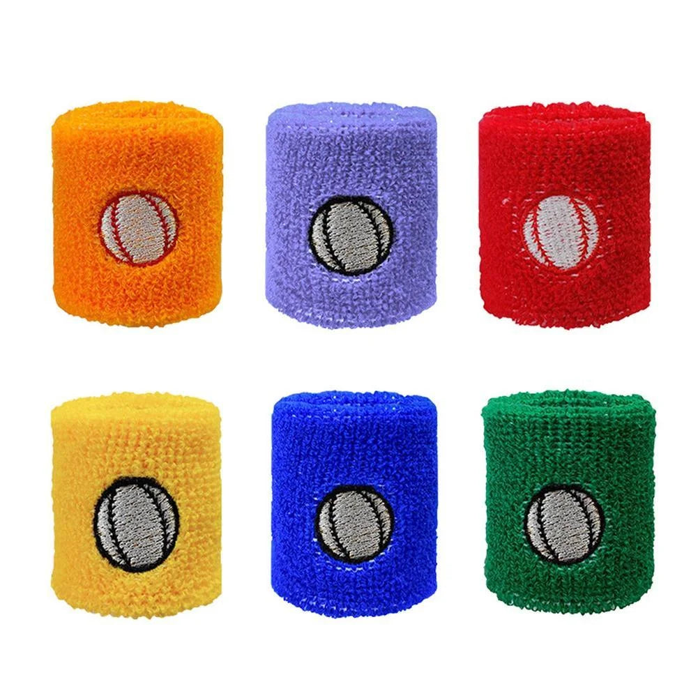 6Pcs Sport Wristbands Basketball Football Sweat Absorbent Wrist New. Bands I6A8