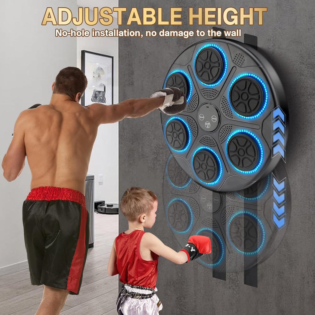 Music Boxing Machine, Smart Boxing Wall Mount Machine with Gloves, 9 Modes and 9 Speeds, Boxing Workout Equipment Target for Home, Office, Gym (Upgrade)