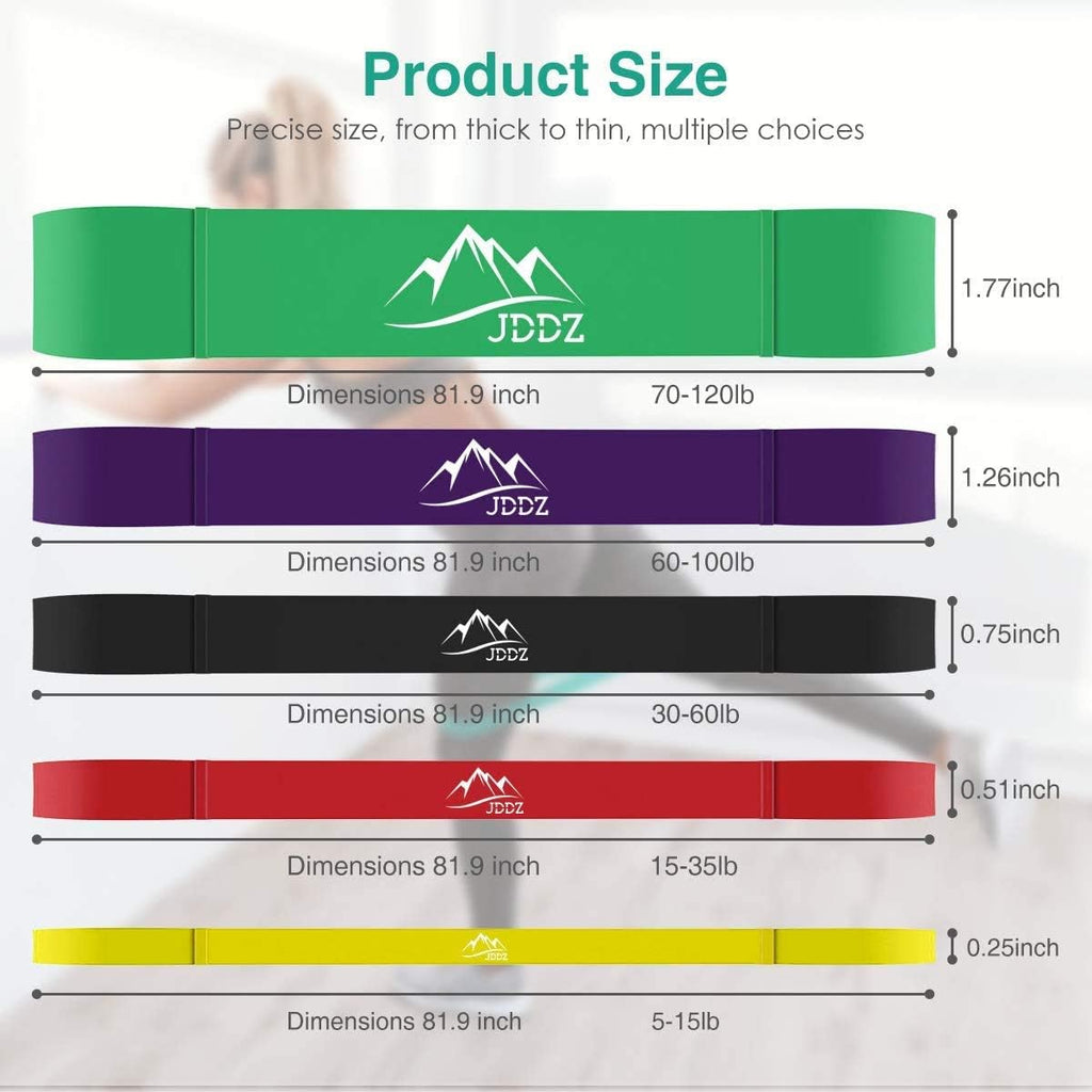 Pull up Resistance and Assist Bands, Workout Bands | Powerlifting Bands,Mobility Stretch Bands,Exercise Band for Body Fitness Training,Chin Ups, Stretch (Set of 6)