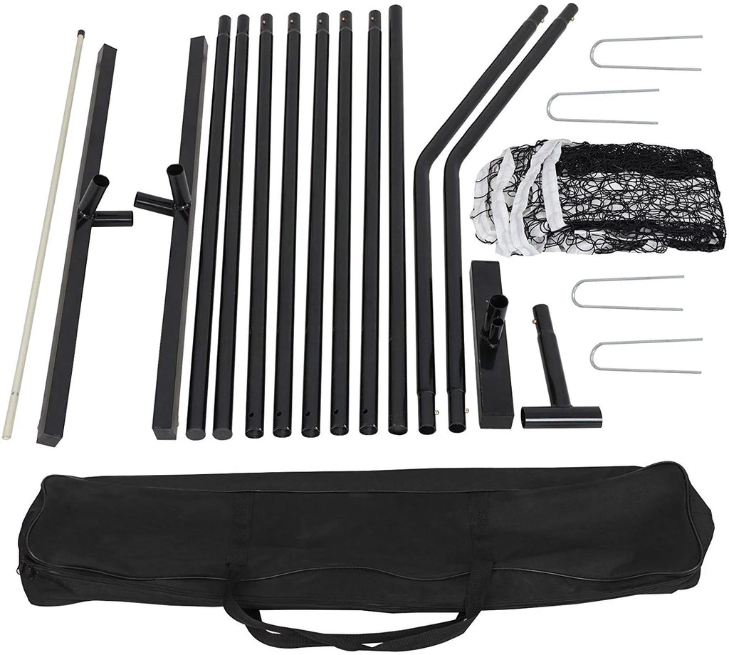 22FT Portable Pickle Ball Net Soccer Tennis Net Game Set System with Metal Frame Stand and Carrying Bag for Pickle Ball, Kids Volleyball, Badminton, Tennis