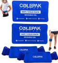Hot & Cold Ice Packs for Injuries Reusable Gel (4 Pc Set) for Pain Relief, Joint Muscle Soreness Swelling for Knees Back Shoulder Foot