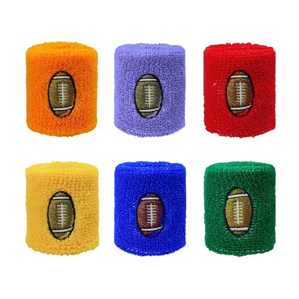 6Pcs Sport Wristbands Basketball Football Sweat Absorbent Wrist New. Bands I6A8
