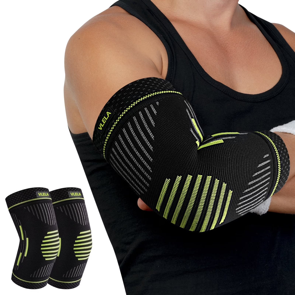 Elbow Brace,Compression Elbow Sleeves for Tendonitis and Tennis Elbow,Golfers, Arthritis, Bursitis, Elbow Pain Relief,Weightlifting, Fit for Men & Women-L