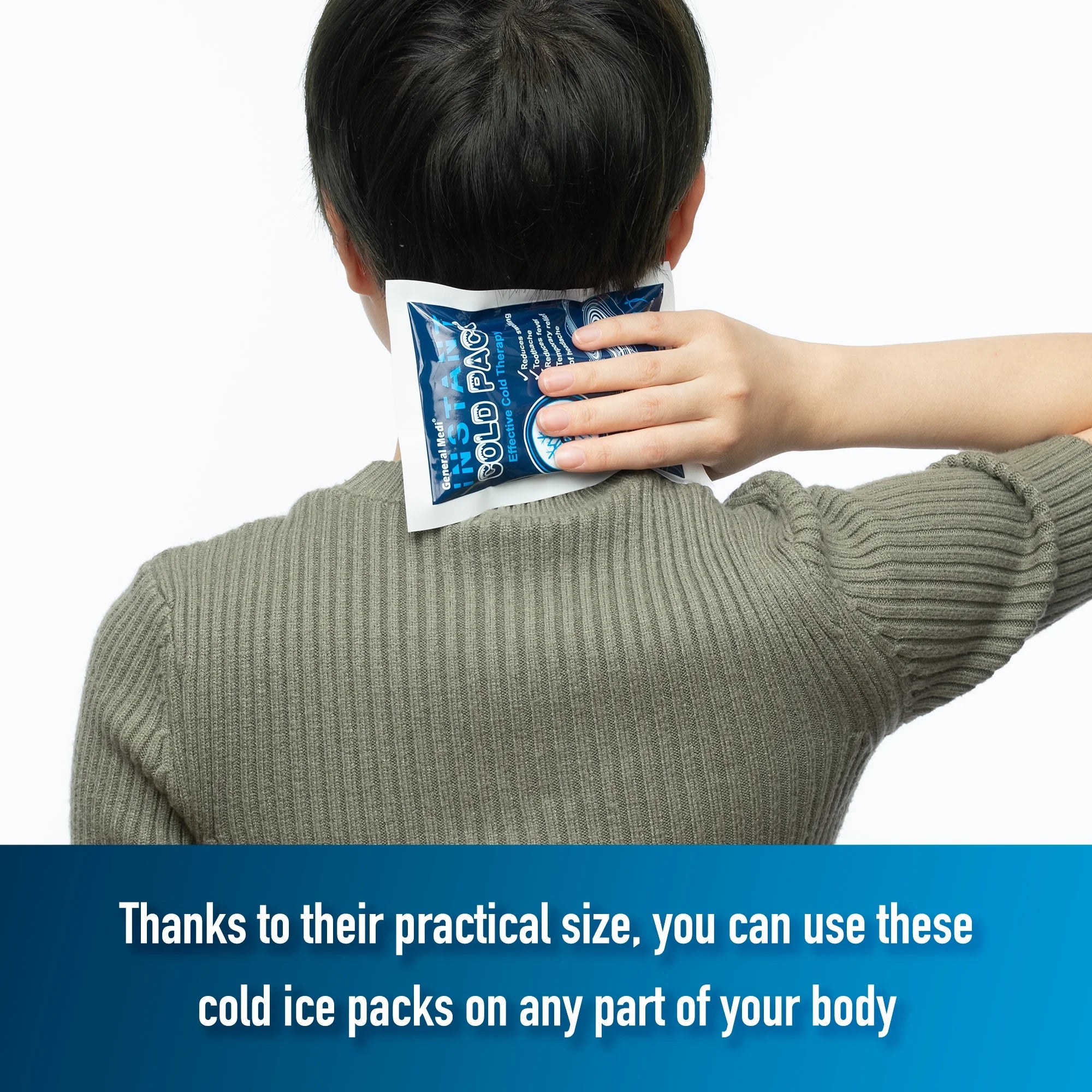 25 Pack Instant Ice Cold Pack (4”X 5.5”) - Cold Compress Disposable Ice Pack for Pain Relief, First Aid Essential, Swelling, Toothache, Athletes & Outdoor Activities