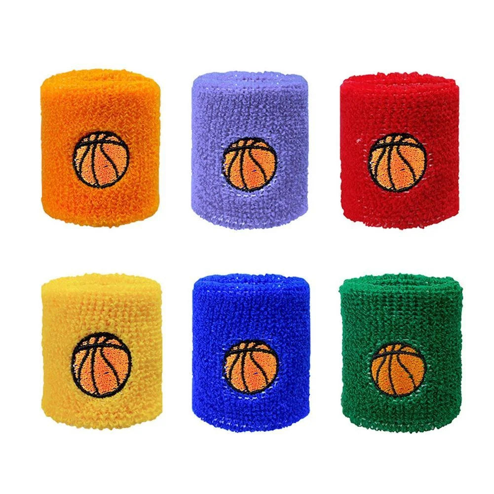 6Pcs Sport Wristbands Basketball Football Sweat Absorbent Wrist New. Bands I6A8
